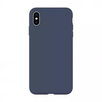 Evelatus Apple iPhone Xs Max prémiové silikónové puzdro Soft Touch polnočná modrá