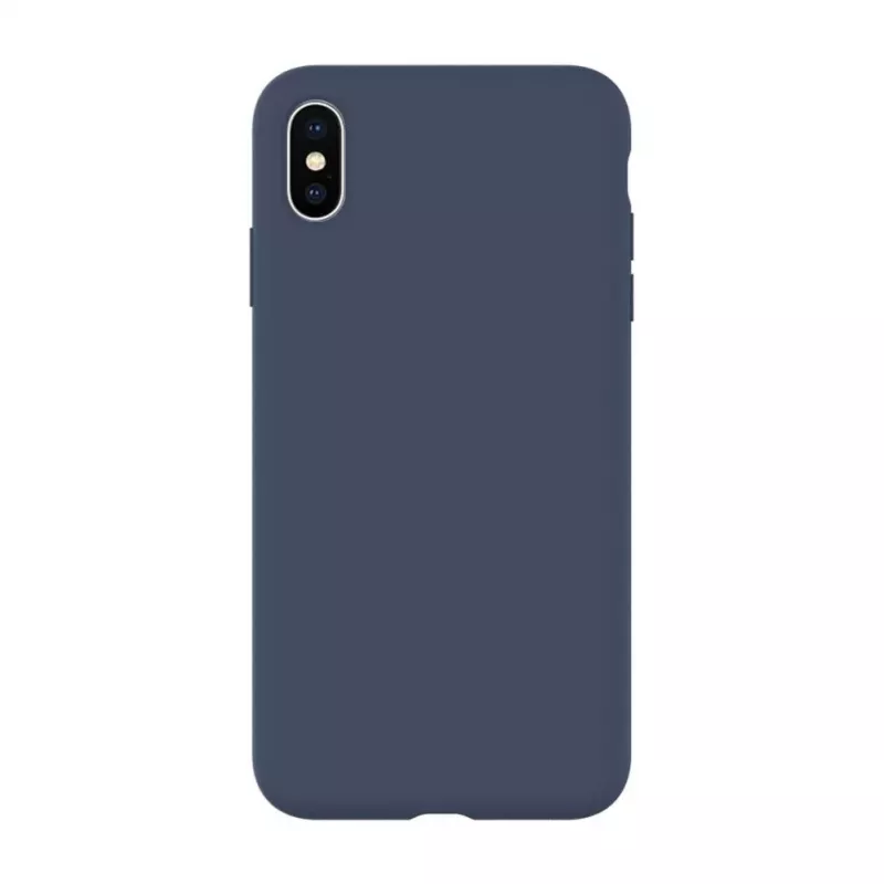 Evelatus Apple iPhone Xs Max prémiové silikónové puzdro Soft Touch polnočná modrá