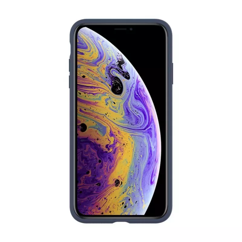 Evelatus Apple iPhone Xs Max prémiové silikónové puzdro Soft Touch polnočná modrá