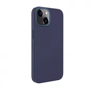 Evelatus Apple iPhone 13 prémiové silikónové puzdro MagSafe Soft Touch modré