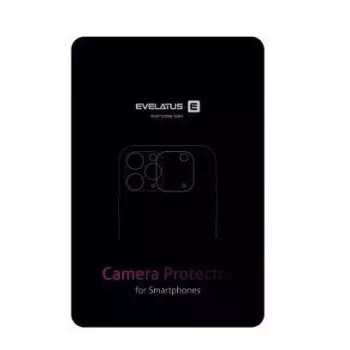 Evelatus Samsung Galaxy S23 Full Camera Lens Protector Armor – tvrdené sklo s hliníkovým rámom, tvrdosť 9H, čierna