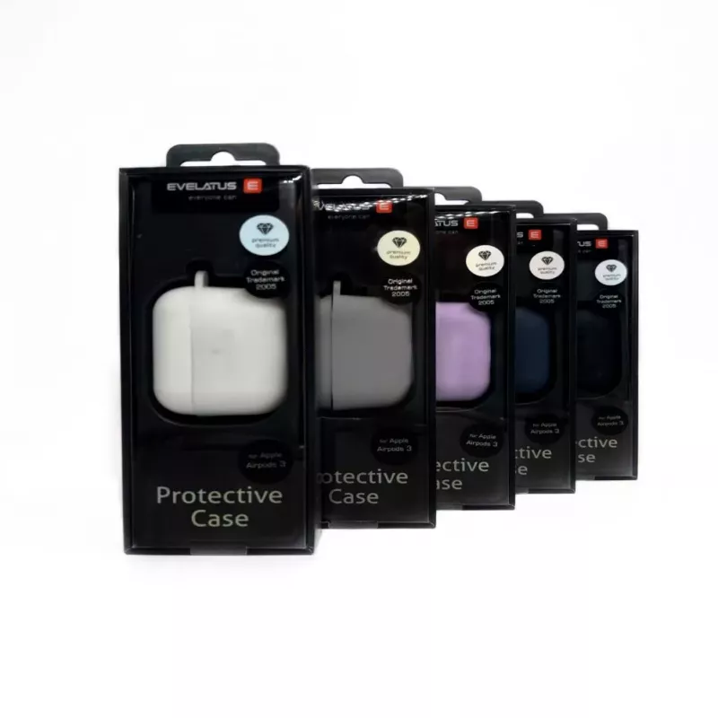 EVELATUS Apple AirPods 3 silikónové puzdro strieborná