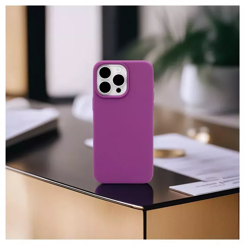 Evelatus Apple iPhone 15 Pro Max Premium MagSafe Soft Touch silikónové puzdro tmavofialové