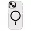 Evelatus Apple iPhone 15 Plus priehľadné puzdro PC+TPU s MagSafe transparentná čierna