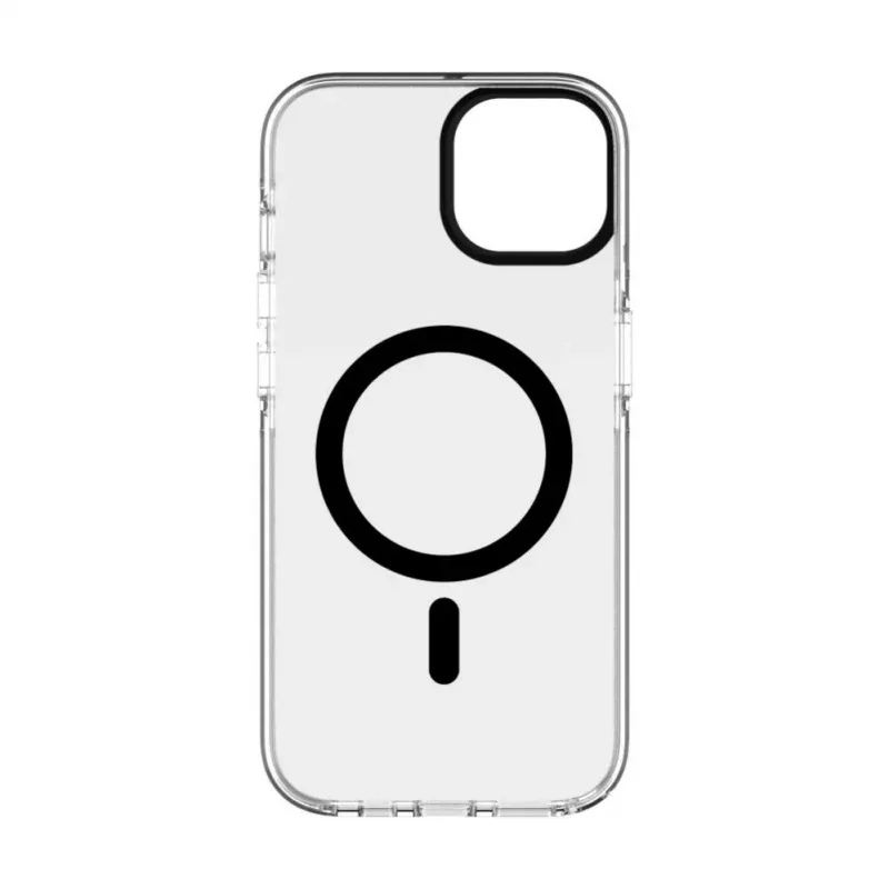 Evelatus Apple iPhone 15 Plus priehľadné puzdro PC+TPU s MagSafe transparentná čierna