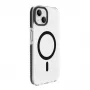 Evelatus Apple iPhone 15 Plus priehľadné puzdro PC+TPU s MagSafe transparentná čierna