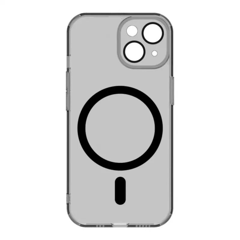 Evelatus Apple iPhone 15 priehľadné puzdro s MagSafe a ochranou kamery transparentná čierna