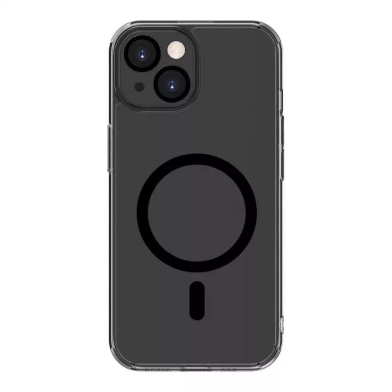 Evelatus Apple iPhone 15 Plus priehľadné puzdro s MagSafe a ochranou kamery transparentná čierna