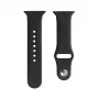 Evelatus Apple Watch 42/44/45mm silikónový náramok Solo Loop (140mm M/L) čierny
