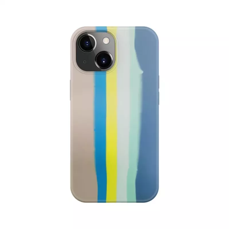 Evelatus Apple iPhone 15 silikónové puzdro viacfarebné modrá ružová