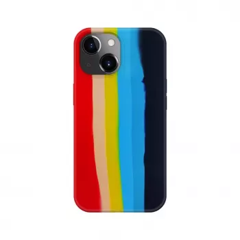 Evelatus Apple iPhone 15 silikónové puzdro viacfarebné dúha
