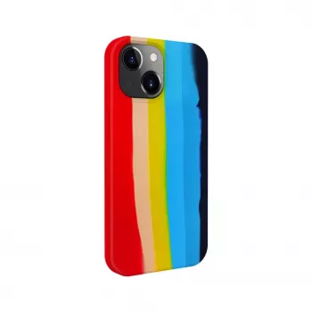 Evelatus Apple iPhone 15 silikónové puzdro viacfarebné dúha