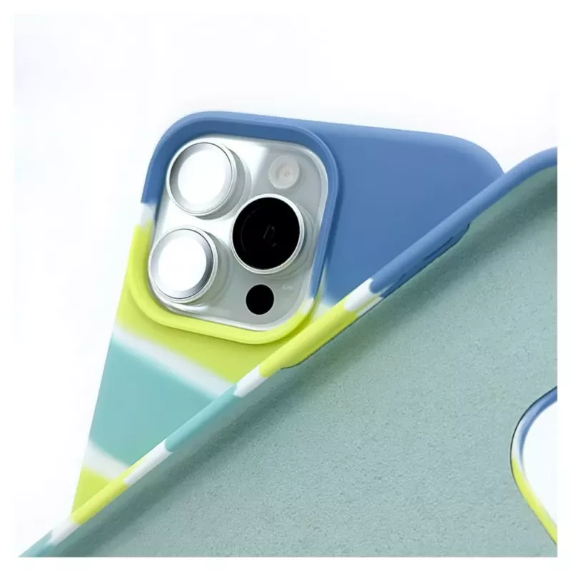 Evelatus Apple iPhone 15 Pro silikónové puzdro viacfarebné žltá zelená