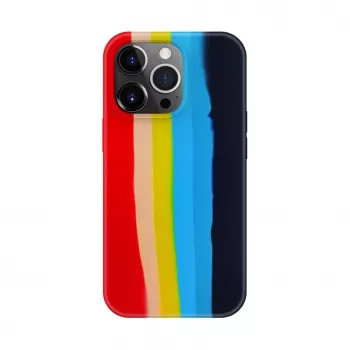 Evelatus Apple iPhone 15 Pro silikónové puzdro viacfarebné dúha