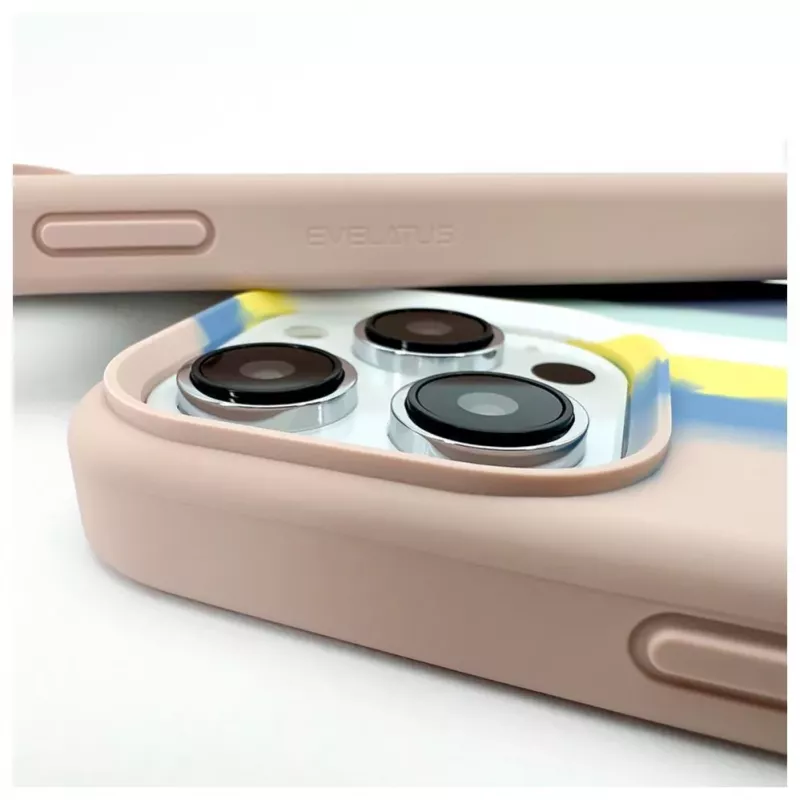 Evelatus Apple iPhone 15 Pro Max silikónové puzdro viacfarebné modrá ružová