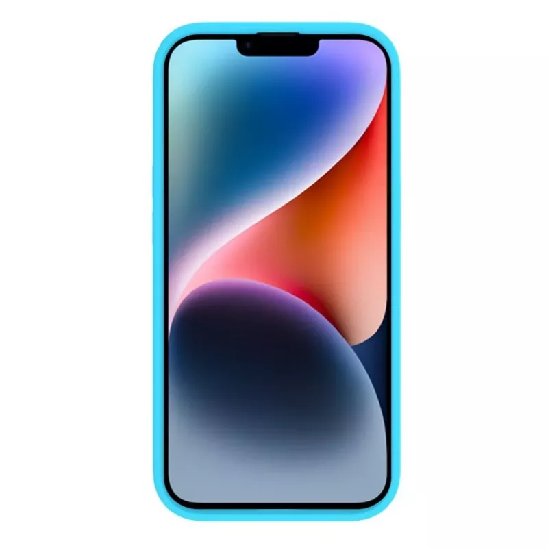 Evelatus Apple iPhone 15 Plus Premium Soft Touch silikónové puzdro cyan modrá