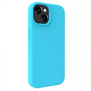 Evelatus Apple iPhone 15 Plus Premium Soft Touch silikónové puzdro cyan modrá