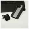 iLike Apple iPhone 15 diamantové a kožené puzdro čierna
