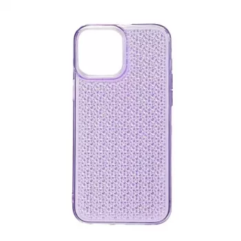 iLike Apple iPhone 13 silikónové puzdro Shine transparentné fialová