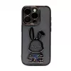 iLike Apple iPhone 14 Pro Max silikónové puzdro Print Desire Rabbit čierna