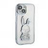 iLike Apple iPhone 15 silikónové puzdro Print Desire Rabbit modrá