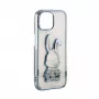 iLike Apple iPhone 15 Pro silikónové puzdro Print Desire Rabbit modrá