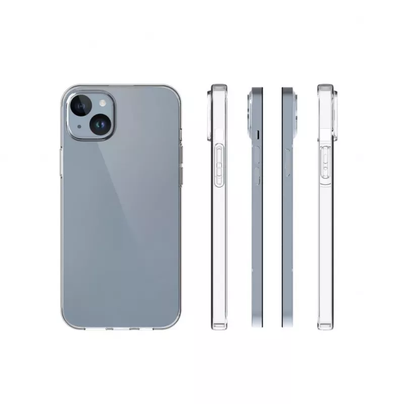 Evelatus Apple iPhone 15 Plus priehľadné silikónové puzdro 1,5 mm TPU transparentné