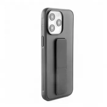 iLike Apple iPhone 14 Pro silikónové puzdro so stojanom čierna