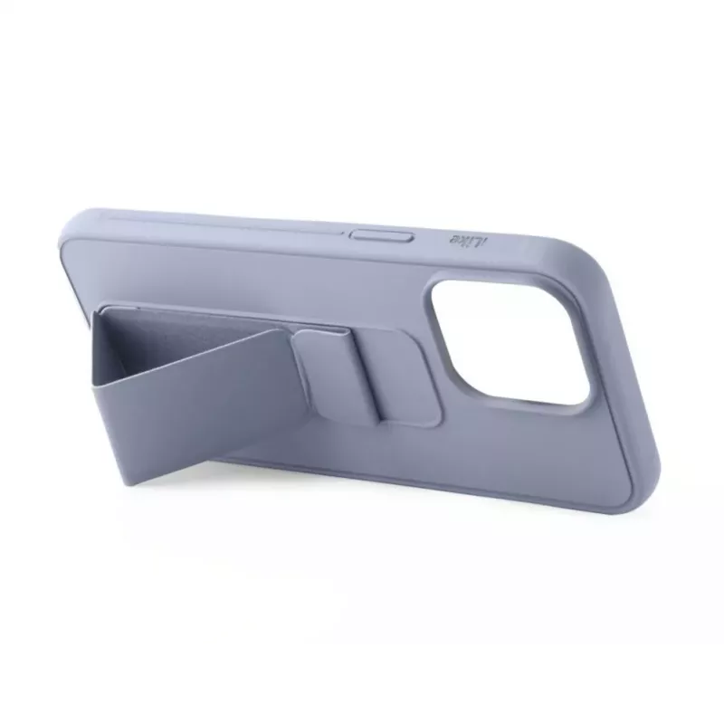 iLike Apple iPhone 15 silikónové puzdro so stojanom fialová