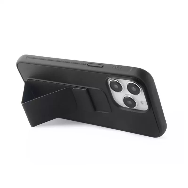 iLike Apple iPhone 15 Plus silikónové puzdro so stojanom čierna
