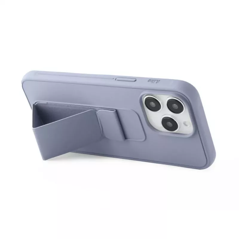iLike Apple iPhone 15 Pro Max silikónové puzdro so stojanom fialová