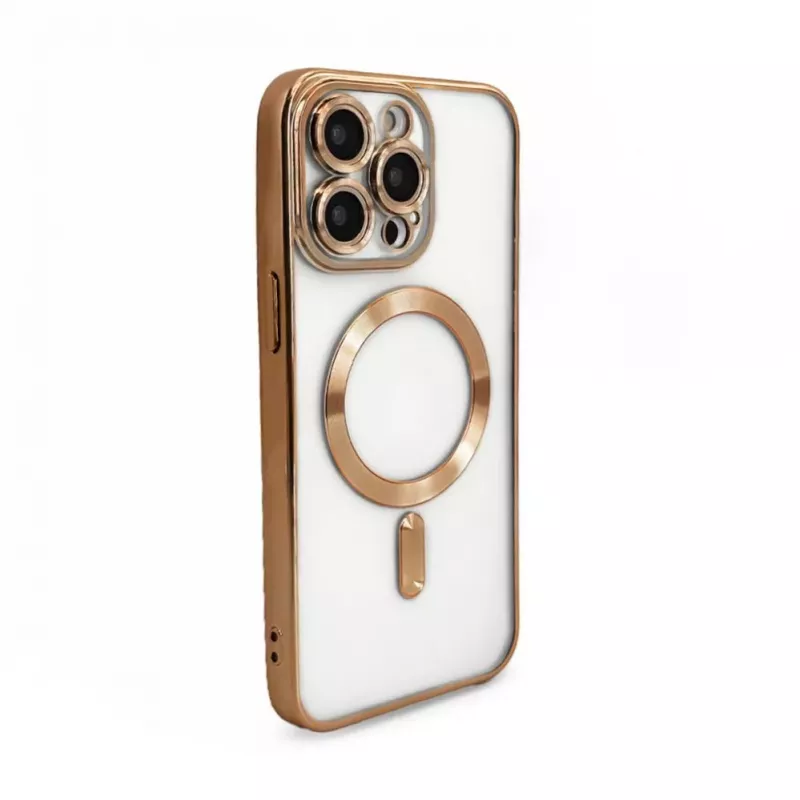 iLike Apple iPhone 15 Pro Electroplate TPU puzdro s MagSafe transparentná zlatá