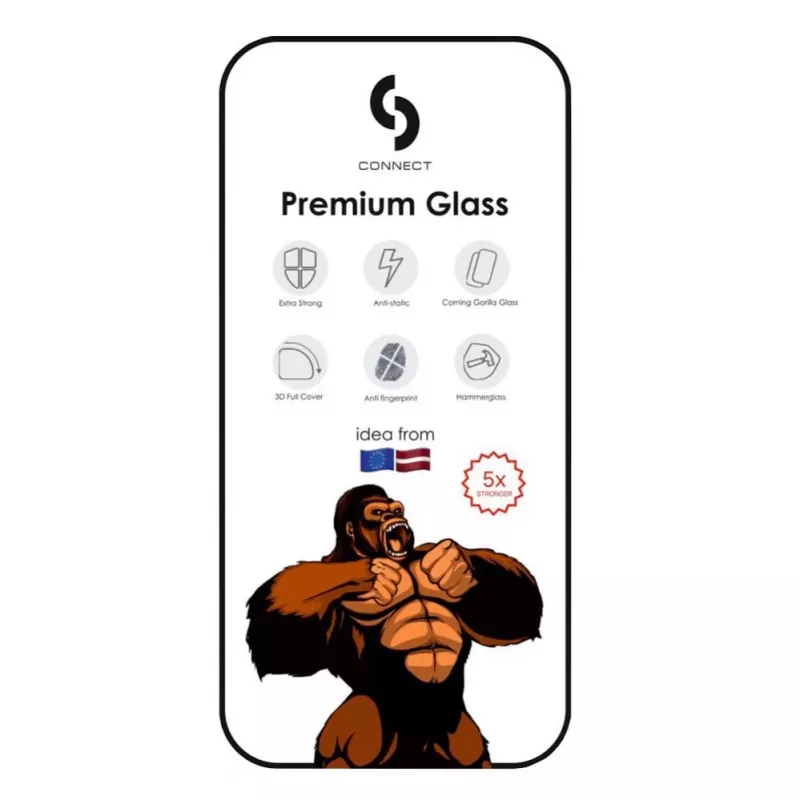 Connect Apple iPhone 15 Pro Max 3D Corning Gorilla Glass 5X silné čierne