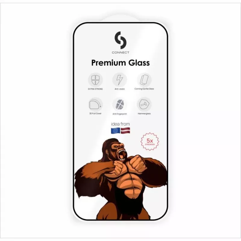 Connect Samsung Galaxy S23 Privacy 2.5D Silk Full Cover Anti-Static Stronger čierny