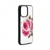 Evelatus Apple iPhone 14 Pro Max kožené puzdro dizajn zipsu kvet biele