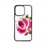 Evelatus Apple iPhone 15 Pro Max kožené puzdro dizajn zipsu kvet biele