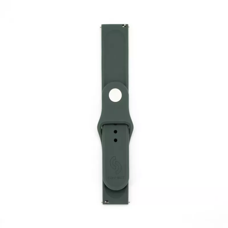 Connect 20 mm silikónový remienok na hodinky Loop (S/M 110 mm) olivový