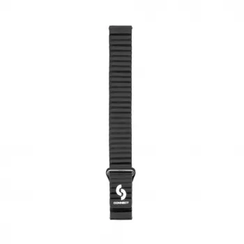Connect 20mm magnetický kožený silikónový slučkový remienok s plochou sponou (130mm M/L) čierna