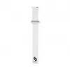Connect 20mm magnetický kožený silikónový slučkový remienok s plochou sponou (130mm M/L) biela