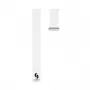 Connect 20mm magnetický kožený silikónový slučkový remienok s plochou sponou (130mm M/L) biela