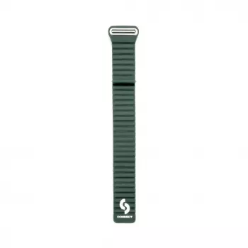 Connect 20mm magnetický kožený silikónový slučkový remienok na hodinky s plochou sponou (130mm M/L) Forest Green