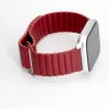 Connect 20mm magnetický kožený silikónový slučkový remienok s plochou sponou (130mm M/L) vínová