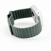 Connect 22mm magnetický kožený silikónový slučkový remienok s plochou sponou (130mm M/L) Forest Green