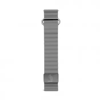 Connect 20mm magnetický remienok na hodinky s koženou zadnou sponou (130mm M/L) Space Gray