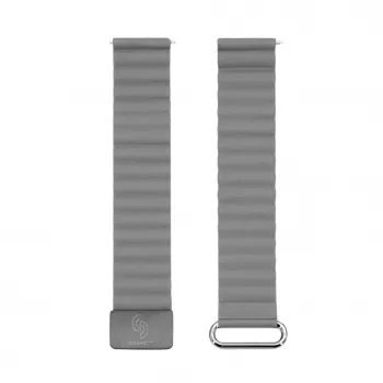 Connect 20mm magnetický remienok na hodinky s koženou zadnou sponou (130mm M/L) Space Gray