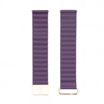 Connect 22mm magnetický remienok na hodinky s koženou zadnou sponou (130mm M/L) Crimson Cherry