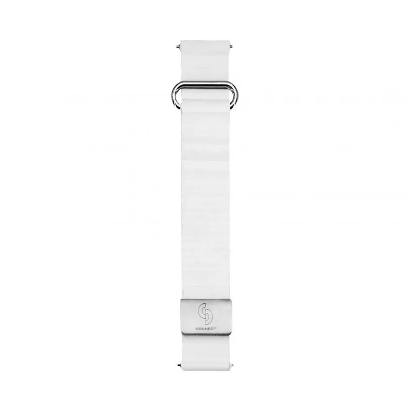 Connect 22mm magnetický remienok na hodinky s koženou zadnou sponou (130mm M/L) biela