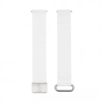 Connect 22mm magnetický remienok na hodinky s koženou zadnou sponou (130mm M/L) biela