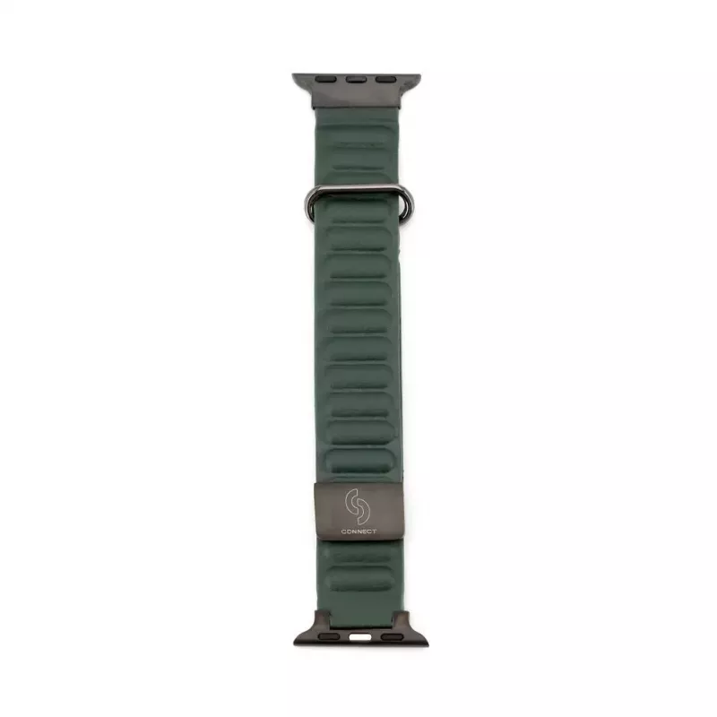 Connect Watch 42/44/45mm magnetický slučkový remienok z prémiovej PU kože Cedar Green