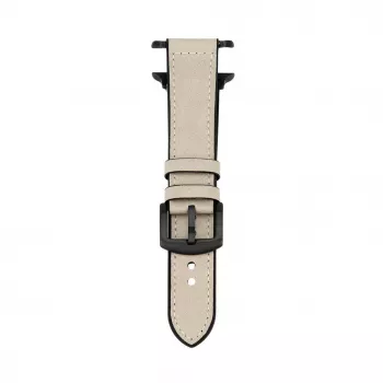 Connect Watch 38/40/41mm silikónovo-kožený remienok (132mm M/L) biely